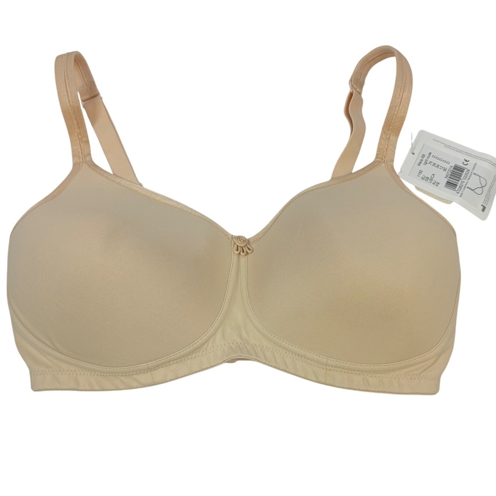 NWT Amoena 34D Mara SB Beige Nude Wire-Free Masectomy Bra Post Surgery Neutral‎